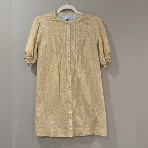 NWT Zara Kids Dress in Light Yellow